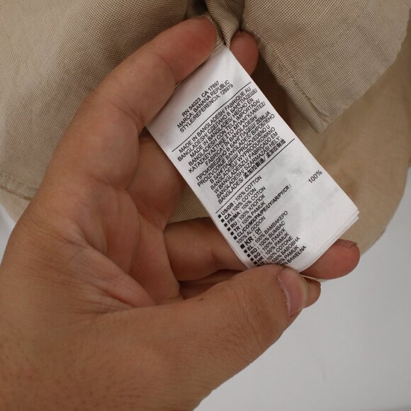 NWT Banana republic shirt men XL soft wash slim fit long sleeve button up cotton - Picture 6 of 14